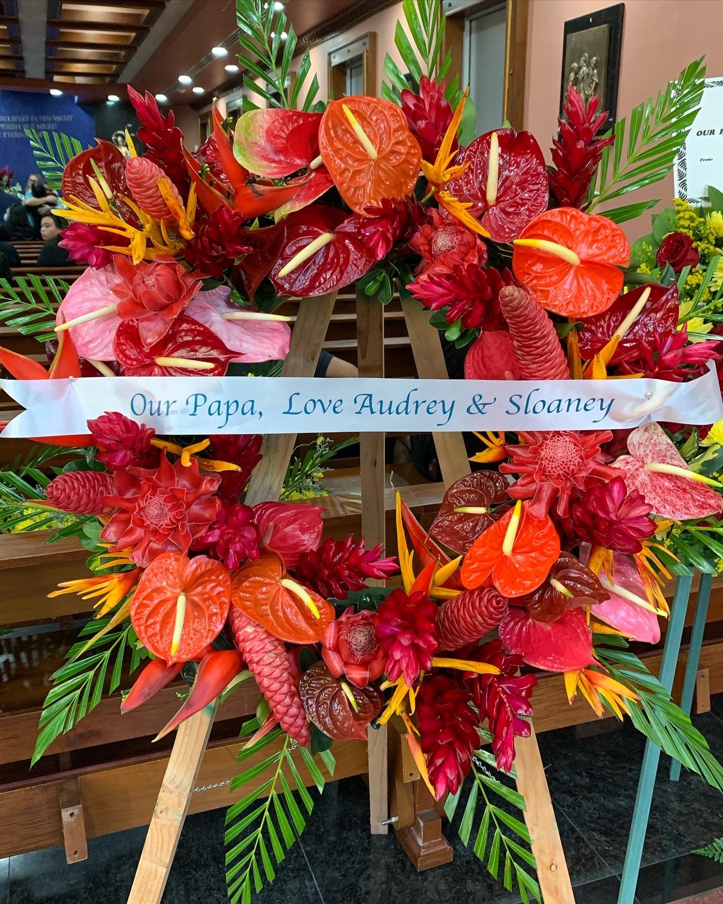 Sea of Anthurium - Memorial Wreath